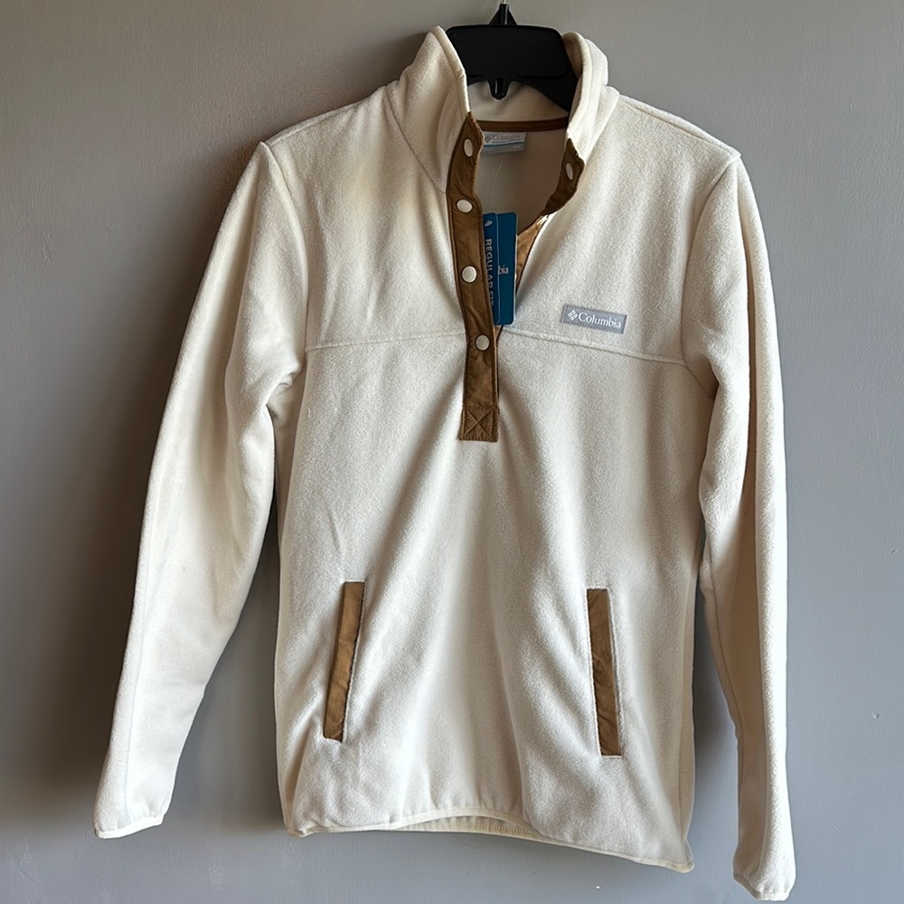 Columbia Cream Fleece Pullover